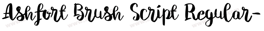 Ashfort Brush Script Regular字体转换